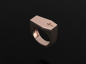 cross casket ring 3D 모델