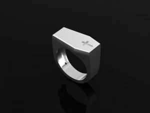cross casket ring 3D Model