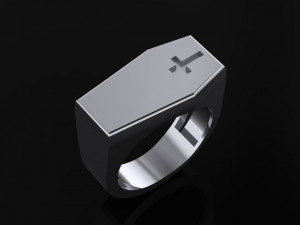 cross casket ring 3D 모델