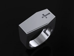 cross casket ring 3D Model