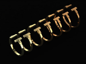 tiffany t ring Modello 3D