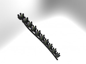 degrade earring Modello 3D