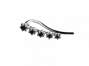 white diamonds degrade mini earring Model 3D