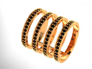 hoops ring 4 hoops 3D Model