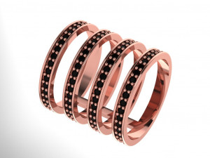 hoops ring 4 hoops 3D Model