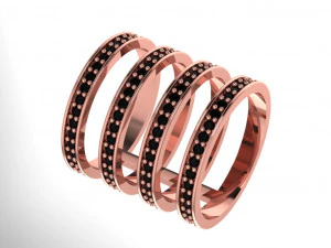 hoops ring 4 hoops 3D Model