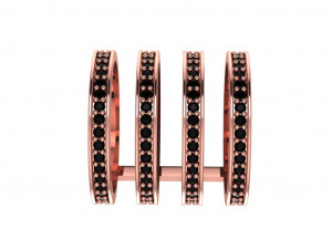 hoops ring 4 hoops 3D Model