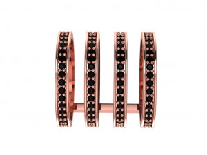 hoops ring 4 hoops 3D Model