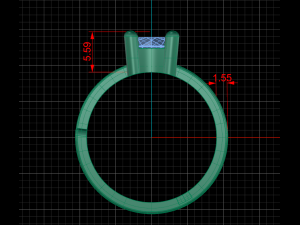 hoops ring 3 hoops open ring 3D-Modell