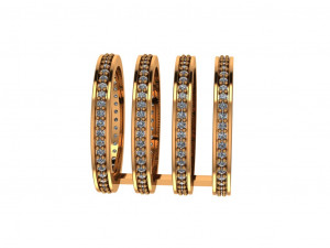 hoops ring 4 hoops 02 3Dモデル