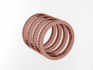 hoops ring 4 hoops 02 3Dモデル