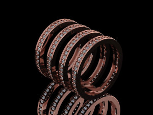 hoops ring 4 hoops 02 3Dモデル