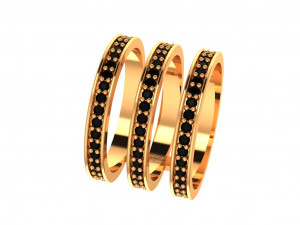 hoops ring 3 hoops 3Dモデル