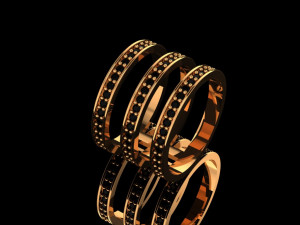 hoops ring 3 hoops 3Dモデル