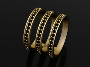 hoops ring 3 hoops 3Dモデル