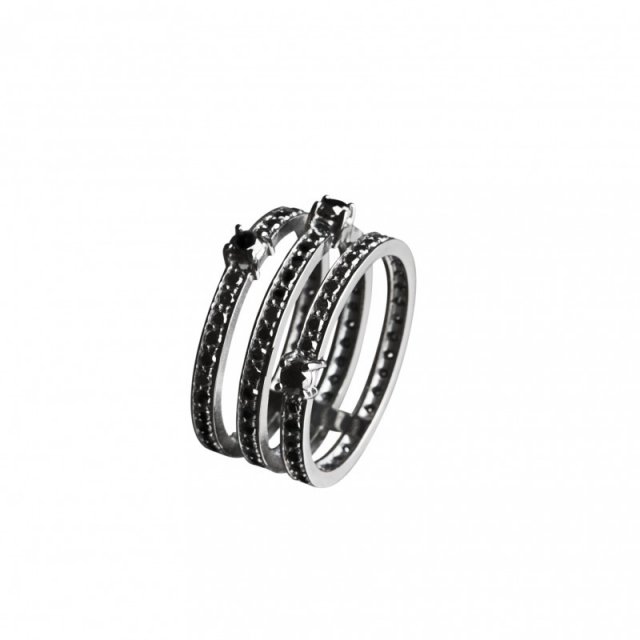 hoops ring 3 diamonds hoops Modelo 3D .c4d .max .obj .3ds .fbx .stl .blend 