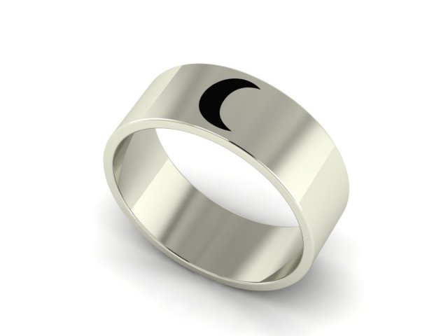 moon band ring 3Dモデル .c4d .max .obj .3ds .fbx .stl .blend 