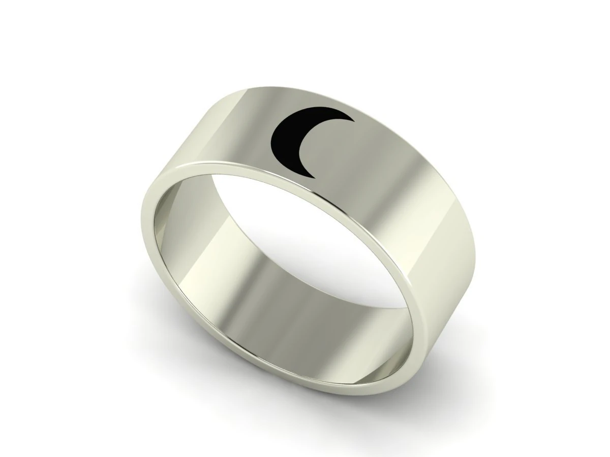 moon band ring 3D Model .c4d .max .obj .3ds .fbx .stl .blend 