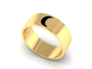 moon band ring 3D Model