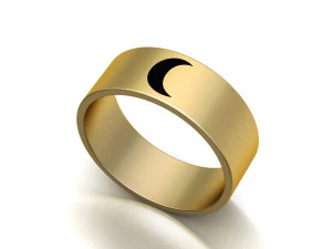 moon band ring 3D Model