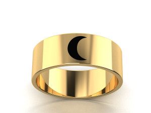 moon band ring 3Dモデル