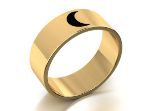 moon band ring 3Dモデル