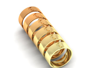 moon band ring 3Dモデル
