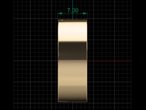 moon band ring 3Dモデル