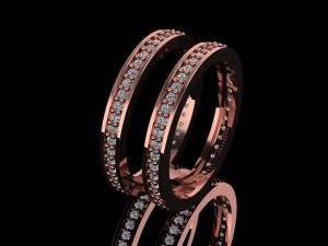 hoops ring 2 hoops 3D Model