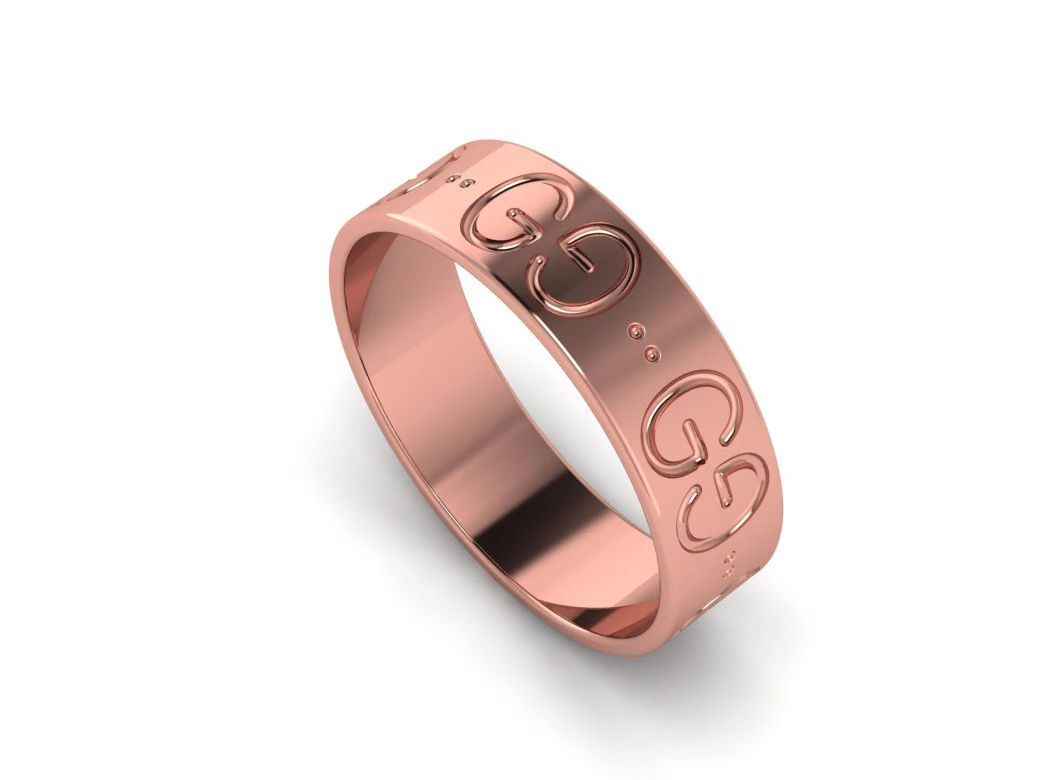 gucci wedding ring 3D Model .c4d .max .obj .3ds .fbx .stl .blend 