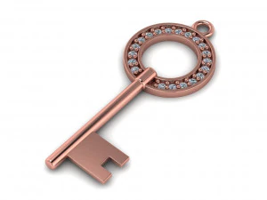 pingente chave tiffany 01 Modelo 3D