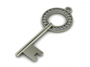 tiffany key pendant 01 Modelo 3D