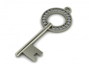 tiffany key pendant 01 3D Model