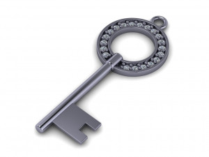 tiffany key pendant 01 Modelo 3D