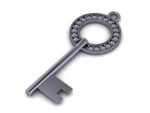 tiffany key pendant 01 3D Model