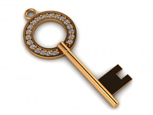 tiffany key pendant 01 3D Model