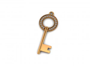 tiffany key pendant 01 3D Model