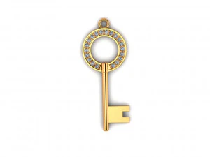 tiffany key pendant 01 3D Model