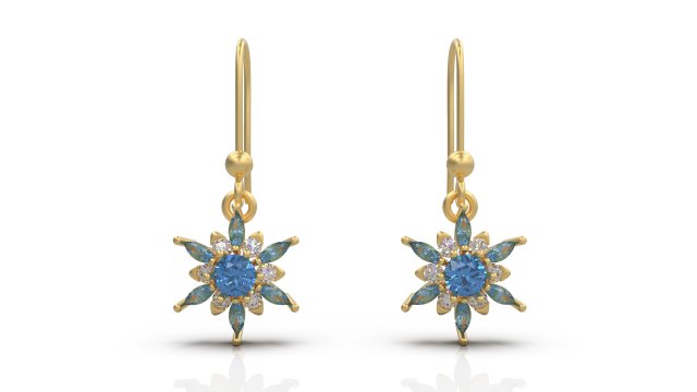 earring 03 3D Print Model .c4d .max .obj .3ds .fbx .stl .blend 