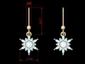 earring 03 3D Print Model