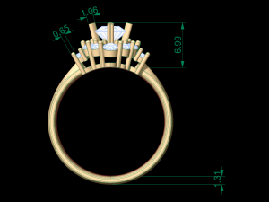 woman ring 01 Model do druku 3D