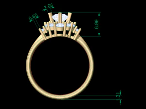 woman ring 01 3D Print Model