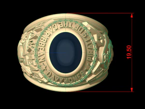 davy jones man signet ring 3D Print Model