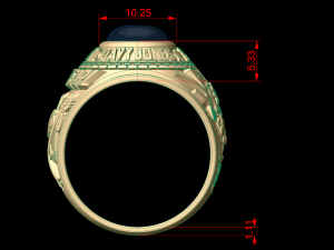 davy jones man signet ring 3D Druckmodell