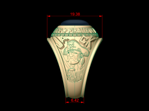 davy jones man signet ring 3D Druckmodell