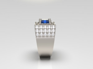 men ring with diamond Model Cetak 3D