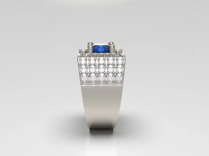 men ring with diamond 3D Print Model