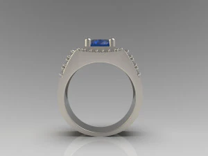 men ring with diamond 3D Print Model