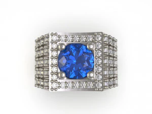 men ring with diamond 3D Print Model
