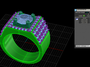 men ring with diamond Model Cetak 3D